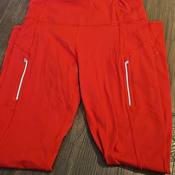 Athleta Rainer Tight Reflective Leggings Sz xs Red - Picture 4 of 7